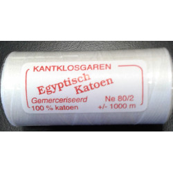 Coton d'Egypte n°80/2 - Blanc